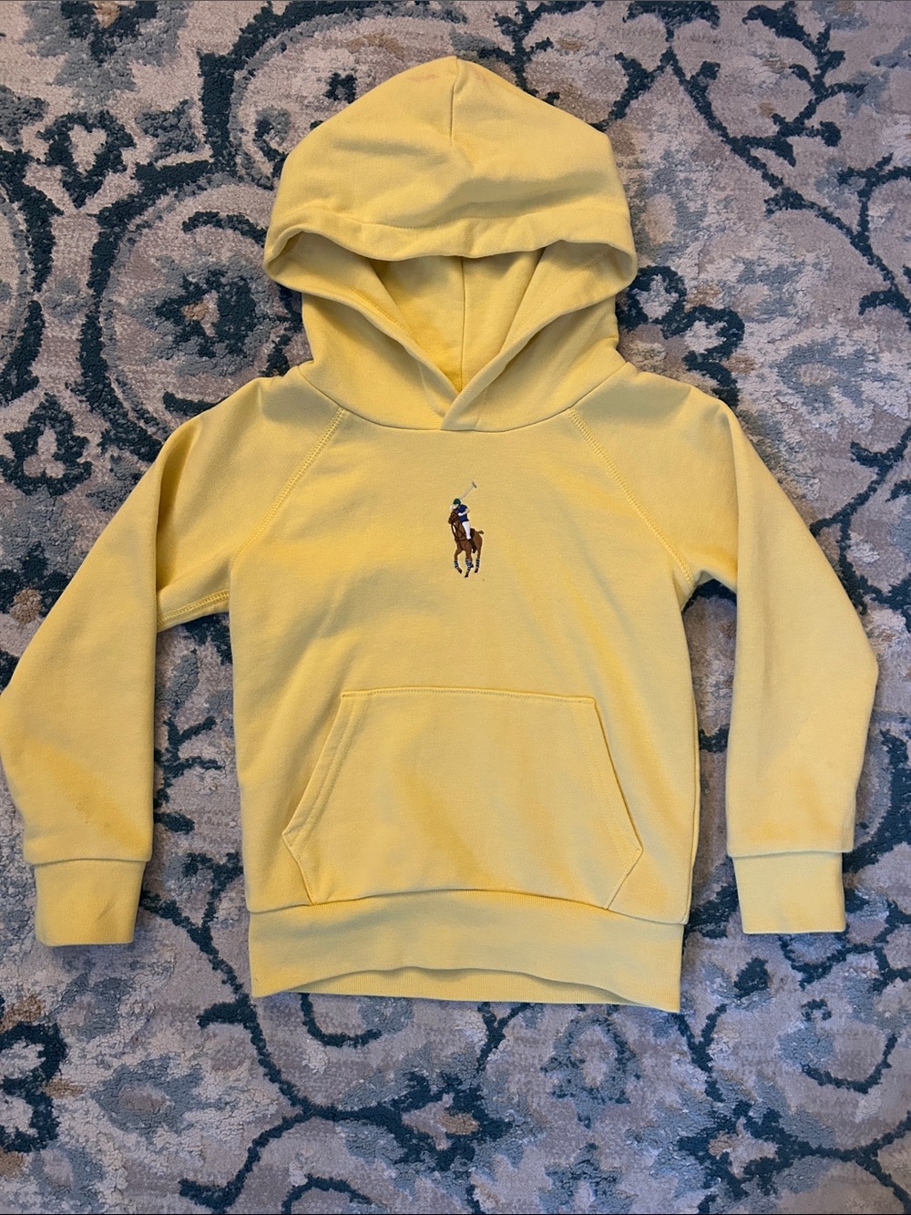 Ralph Lauren Kids Yellow Hoodie with Polo Player Logo